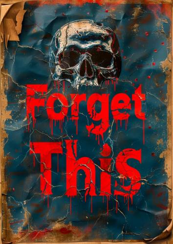 Vintage distressed poster with 'Forget This' in bold red letters