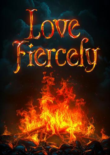 Fiery Love Concept: Flames, Burning Passion, Dramatic Typography